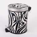 Zebra Design Pédale Pédale en cuir couvert Dustbin (A12-1901X)